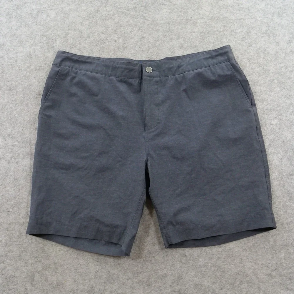 Faherty Shorts Mens 40 Gray All Day Hybrid Swim Trunks Drawstring Flat Front 7